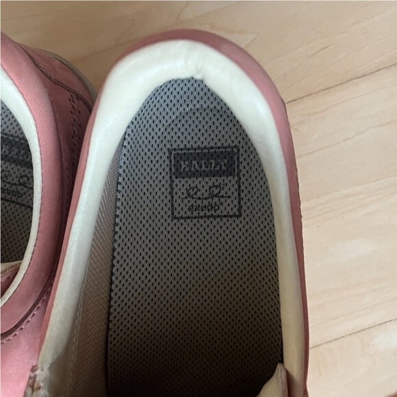 Bally Gulf 03 Leather Golf Laced Sneaker Shoes in Salmon Pink and White 6M - Picture 13 of 14